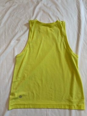 lululemon athletica Neon Yellow Performance Tank Top